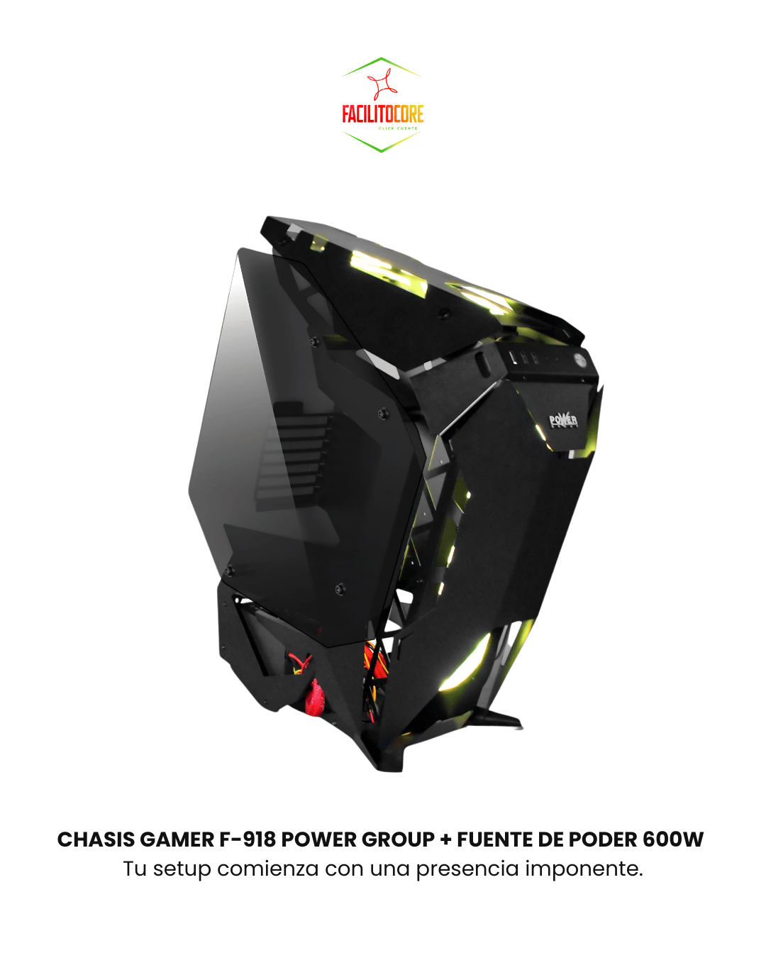 CHASIS GAMER F-918 POWER GROUP
